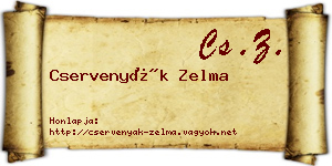 Cservenyák Zelma névjegykártya
